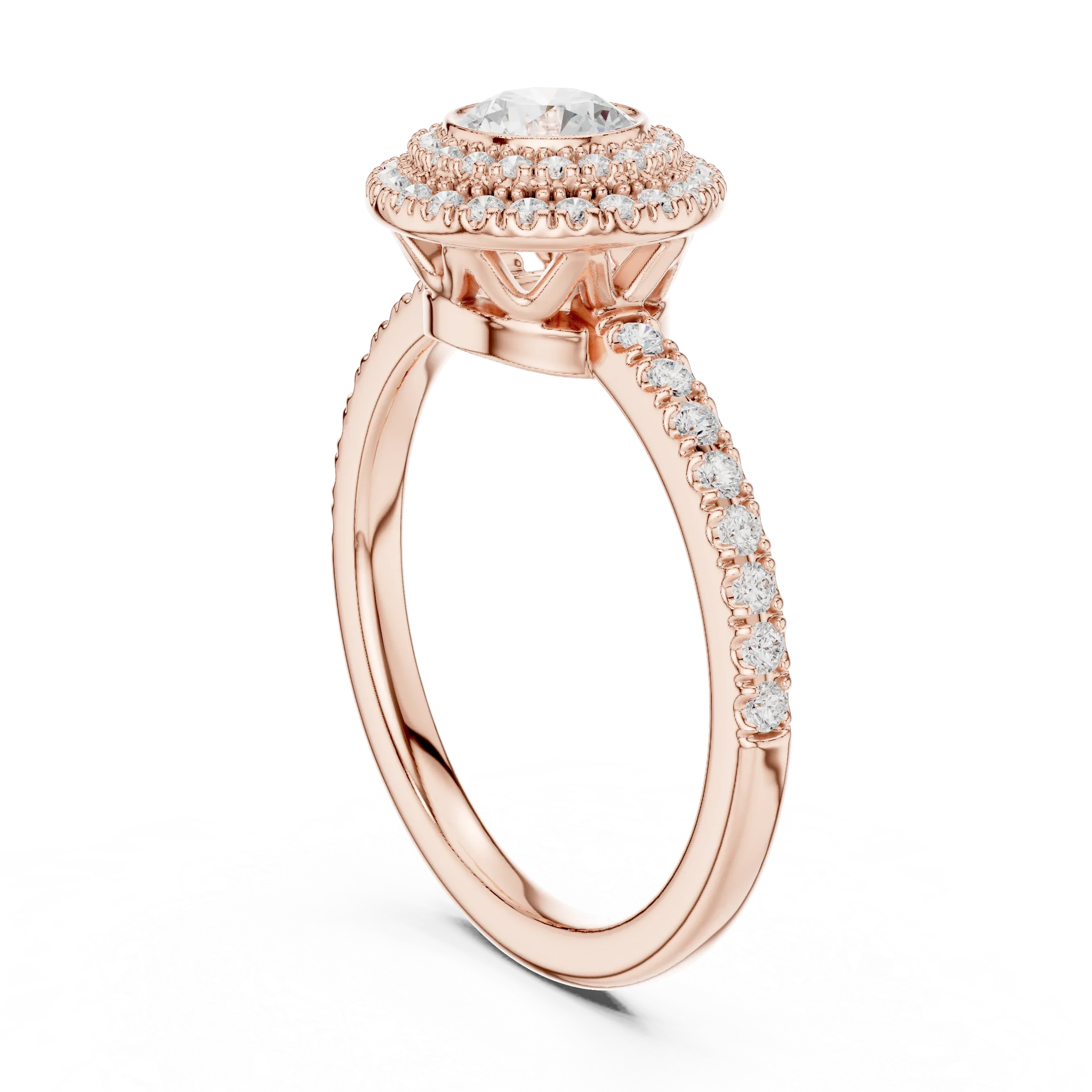 High-Brilliance Round Moissanite  Solitaire D Color VVS