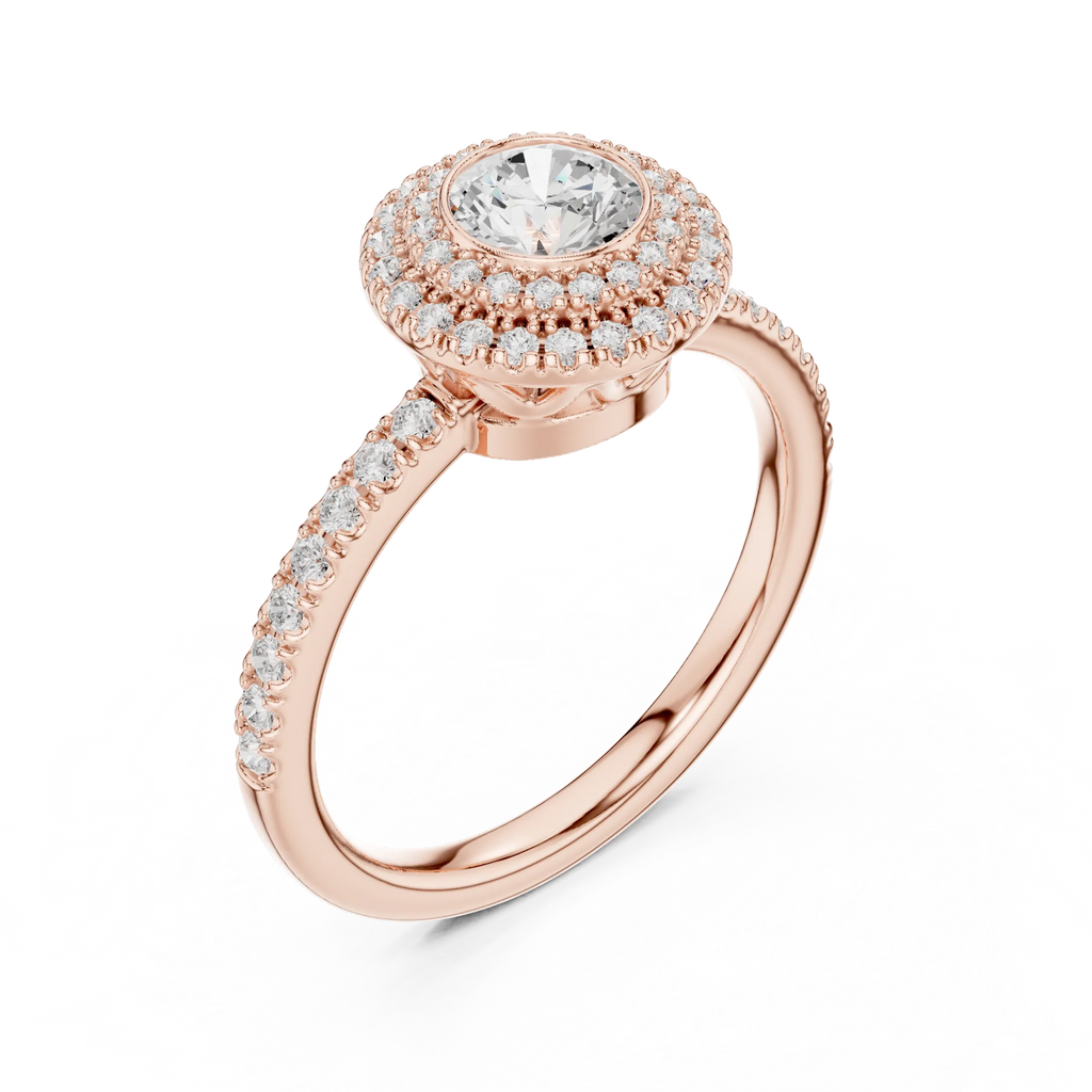 High-Brilliance Round Moissanite  Solitaire D Color VVS