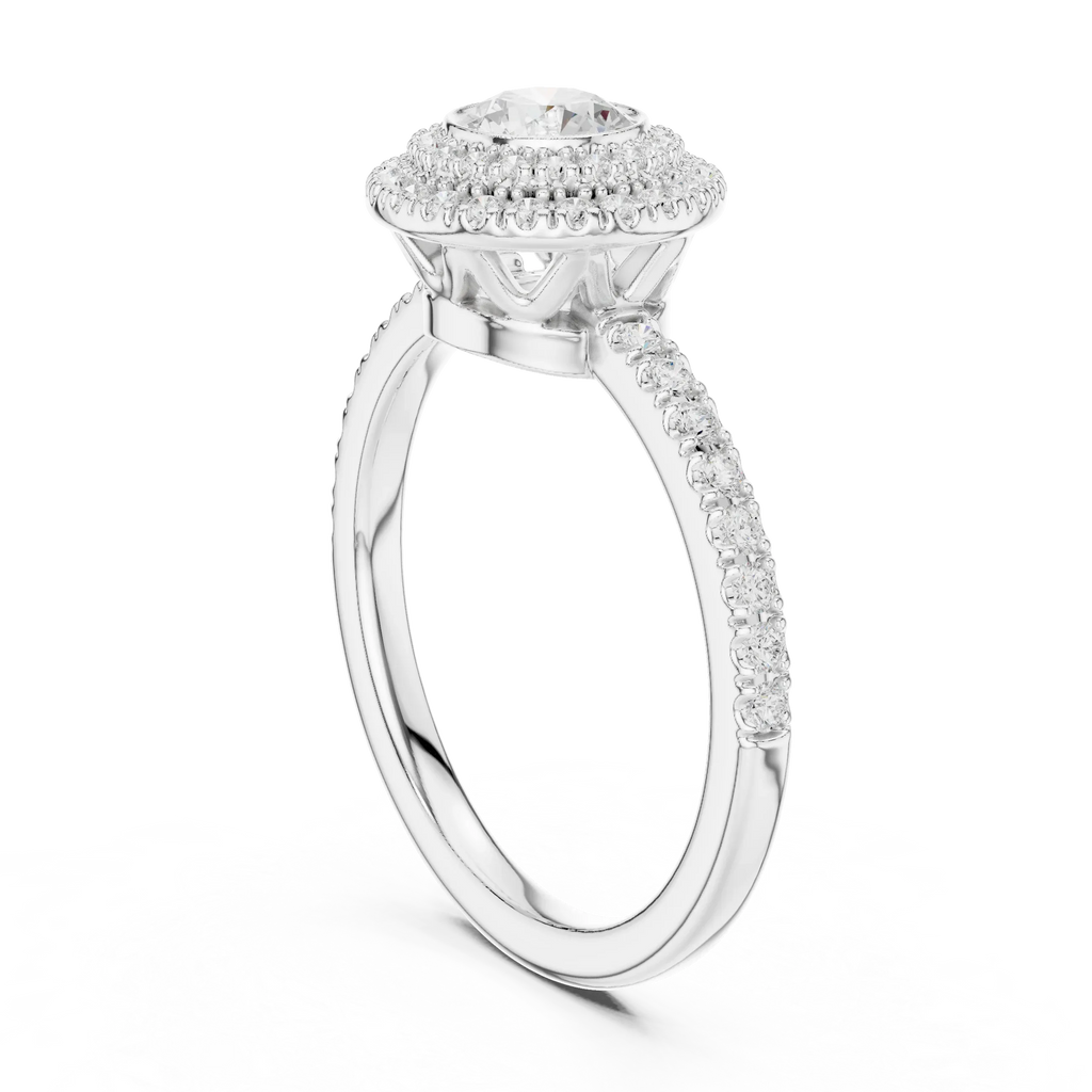 High-Brilliance Round Moissanite  Solitaire D Color VVS