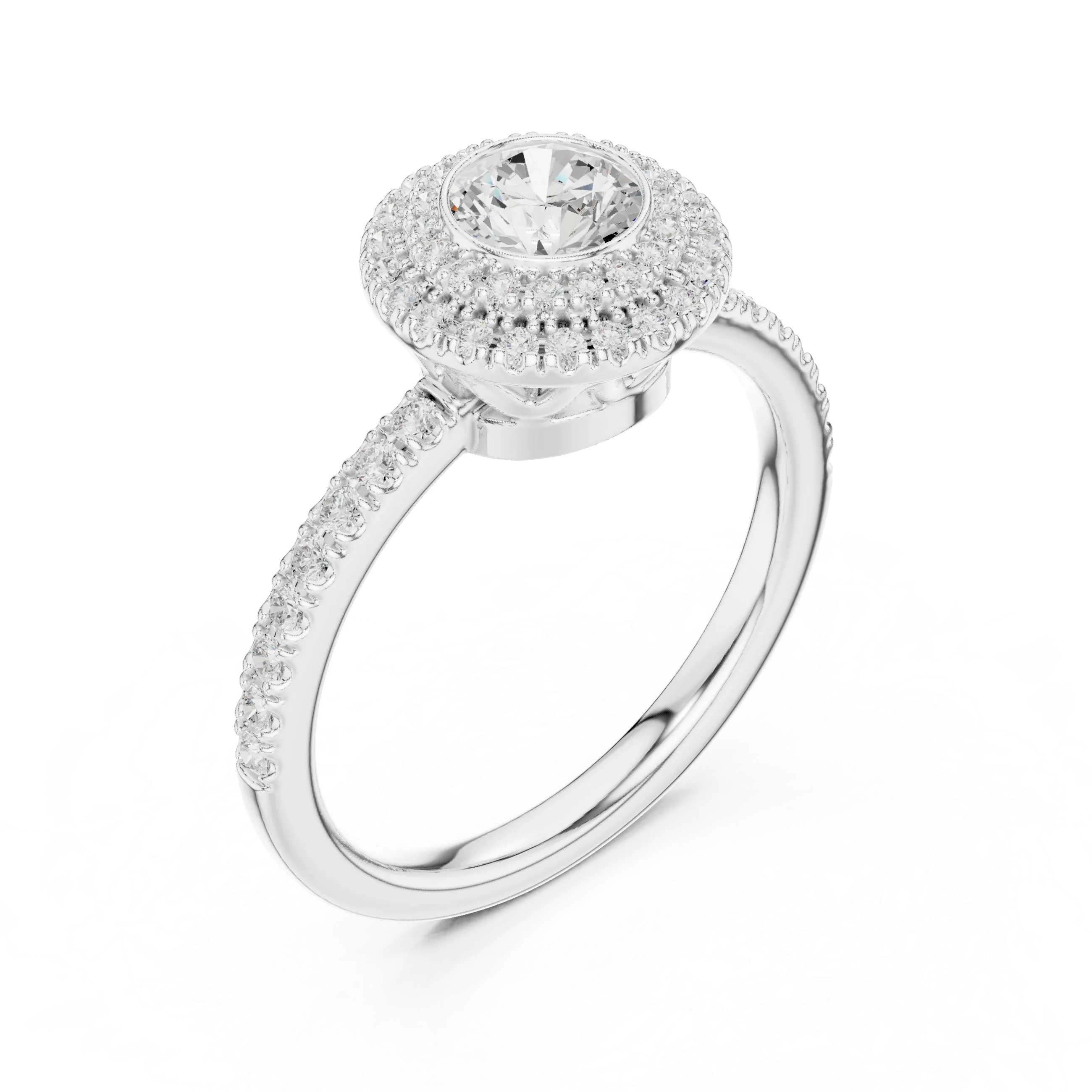 High-Brilliance Round Moissanite  Solitaire D Color VVS