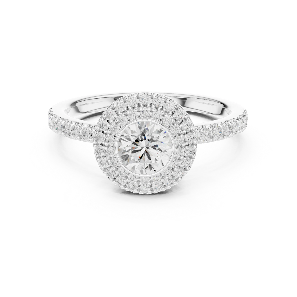 High-Brilliance Round Moissanite  Solitaire D Color VVS