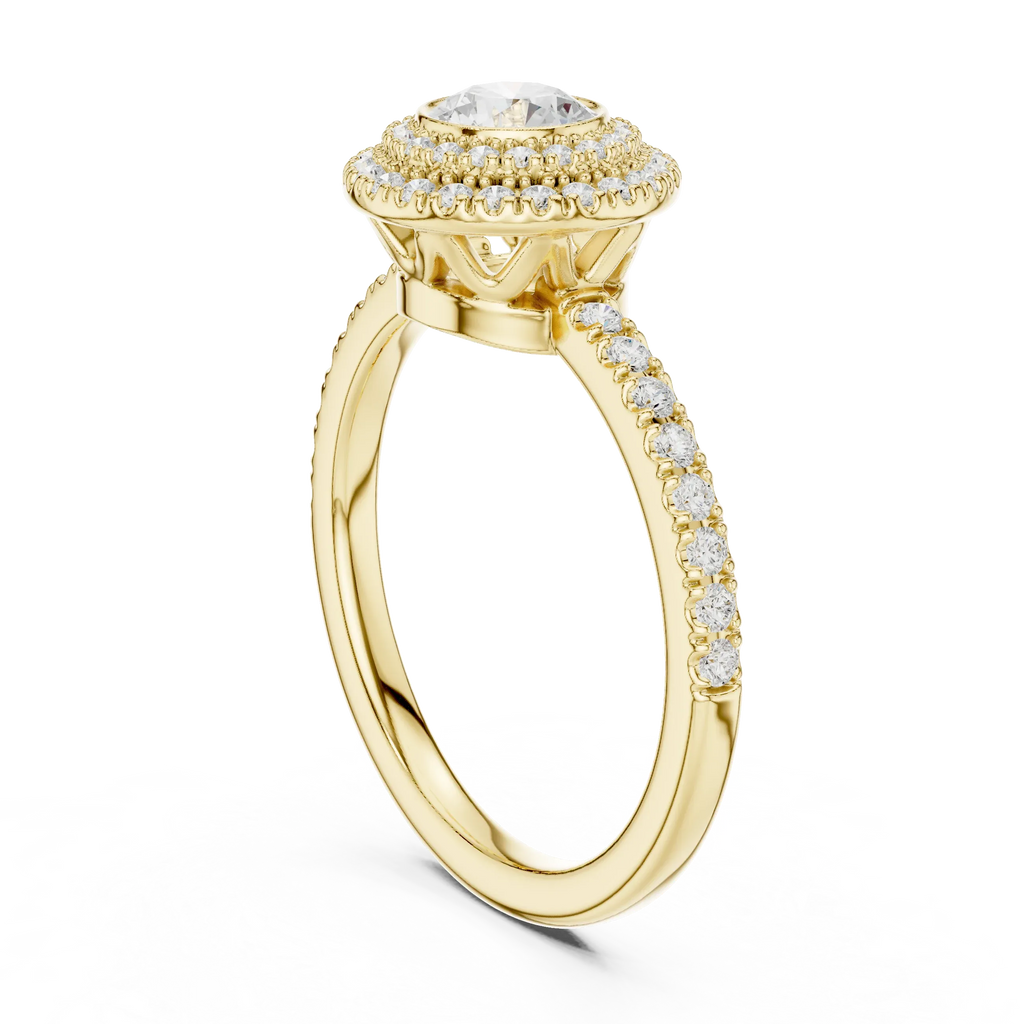 High-Brilliance Round Moissanite  Solitaire D Color VVS