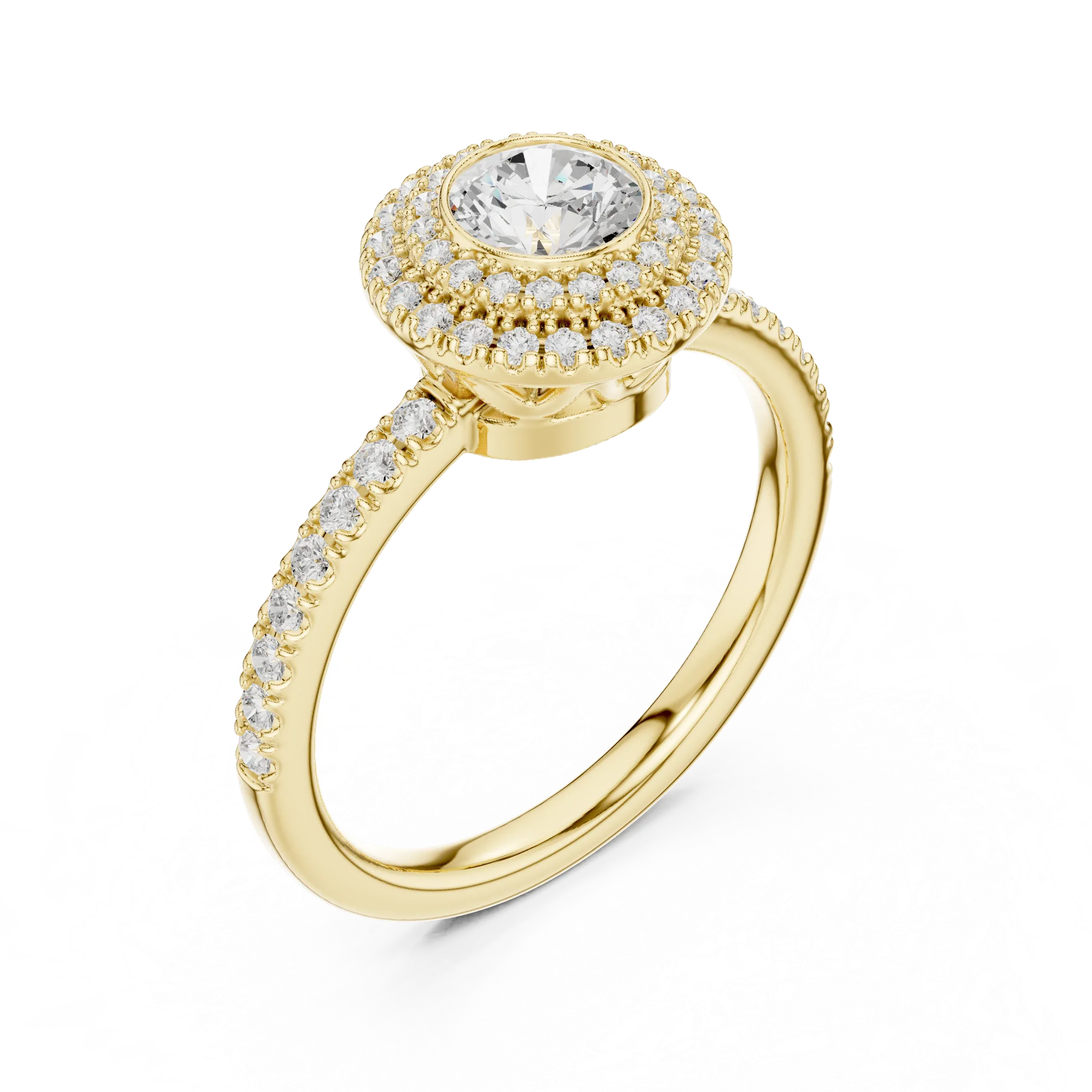 High-Brilliance Round Moissanite  Solitaire D Color VVS