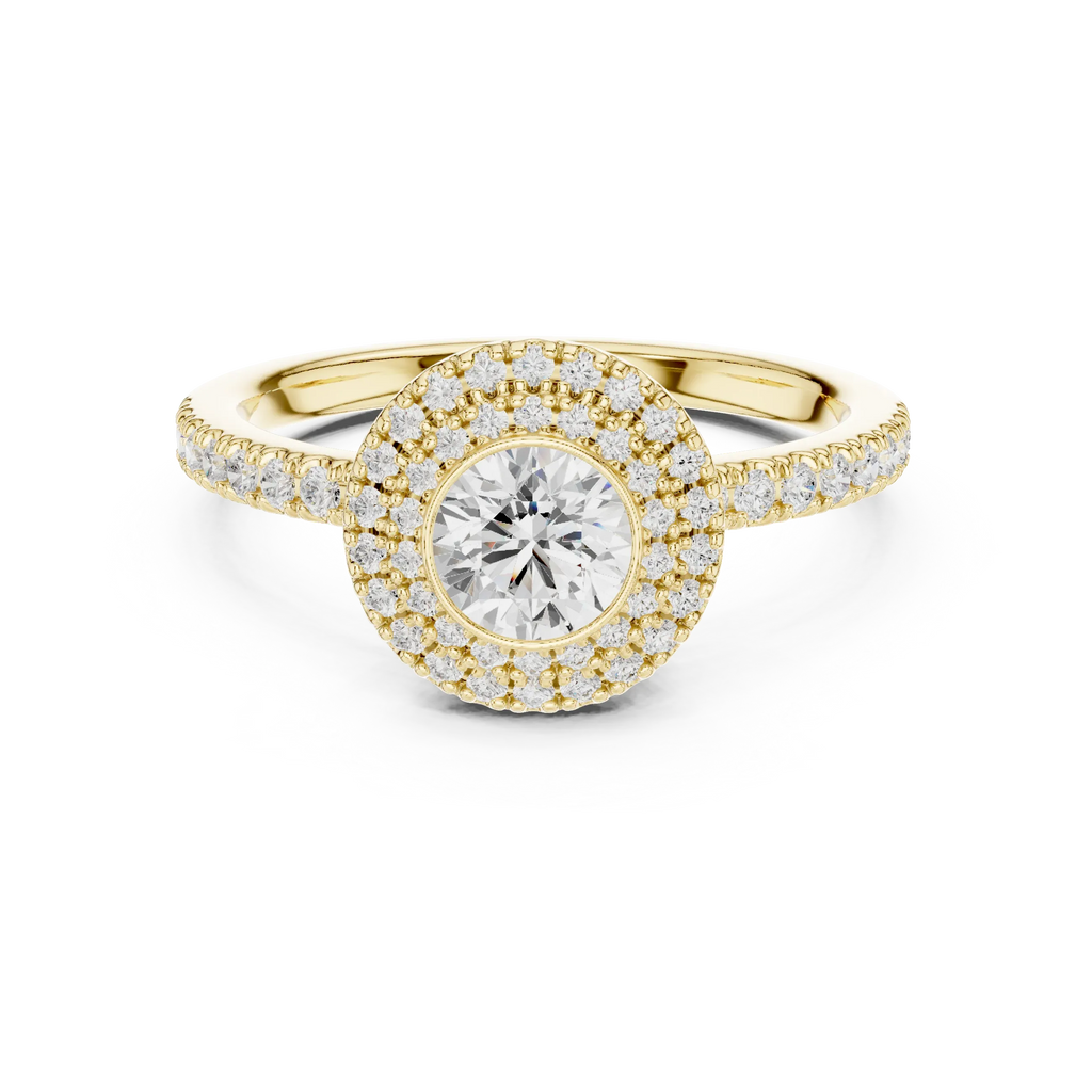 High-Brilliance Round Moissanite  Solitaire D Color VVS