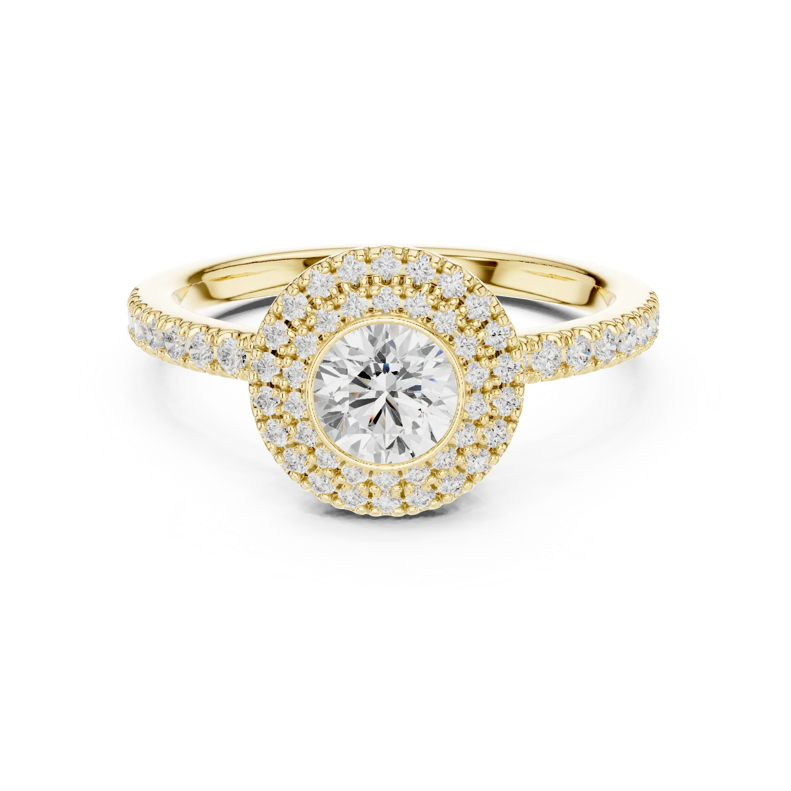 High-Brilliance Round Moissanite  Solitaire D Color VVS