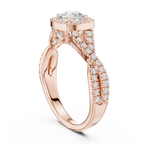 Round Moissanite  Engagement Ring D Color VVS1