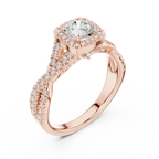 Round Moissanite  Engagement Ring D Color VVS1