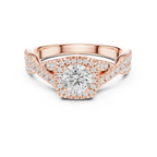 Round Moissanite  Engagement Ring D Color VVS1