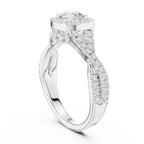 Round Moissanite  Engagement Ring D Color VVS1