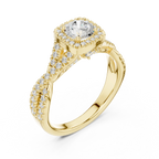 Round Moissanite  Engagement Ring D Color VVS1