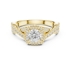 Round Moissanite  Engagement Ring D Color VVS1