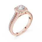 Lab Grown Round Diamond Ring with  E Color