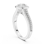 Lab Grown Round Diamond Ring with  E Color