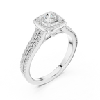 Lab Grown Round Diamond Ring with  E Color