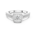 Lab Grown Round Diamond Ring with  E Color