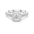 Lab Grown Round Diamond Ring with  E Color