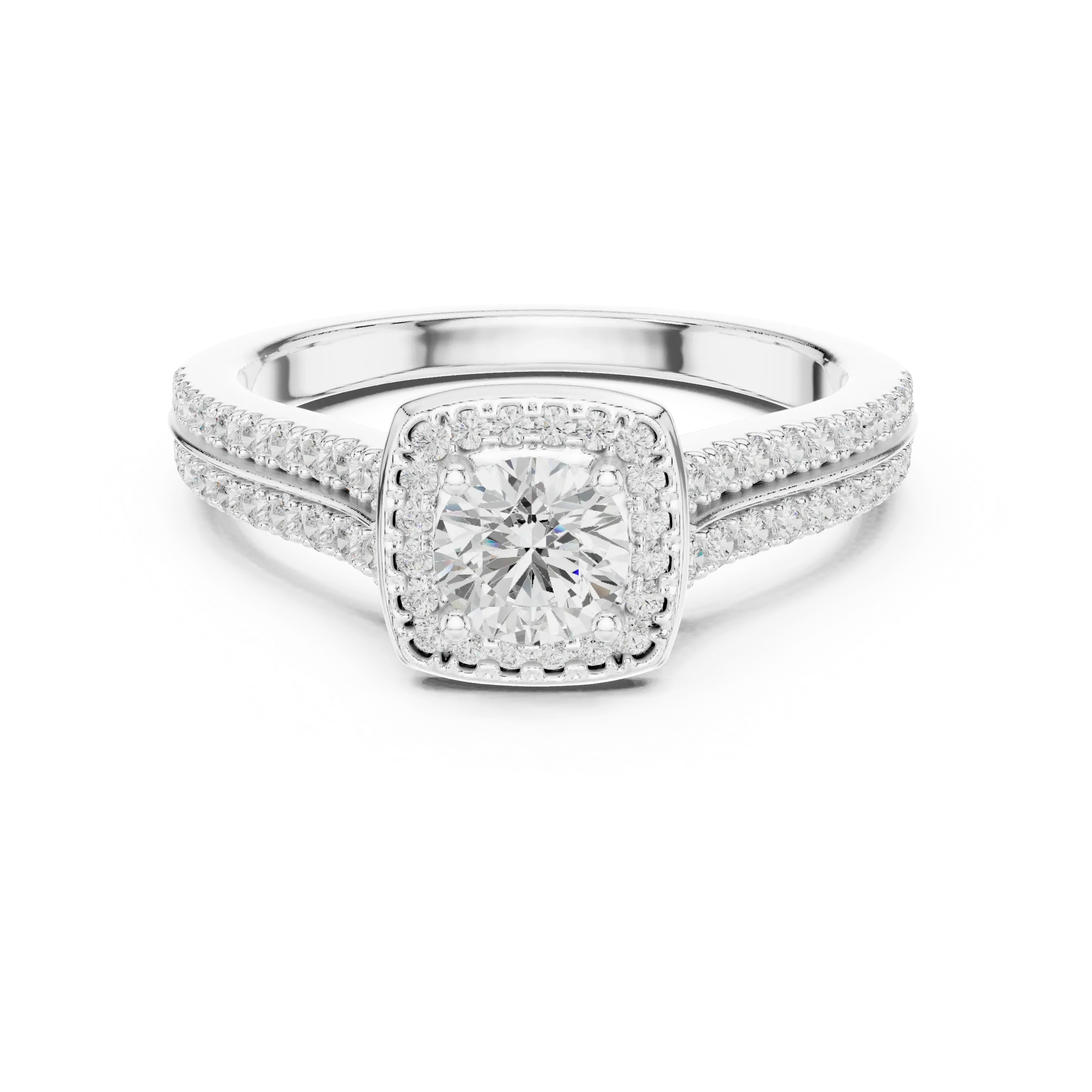 Lab Grown Round Diamond Ring with  E Color