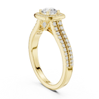 Lab Grown Round Diamond Ring with  E Color