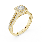 Lab Grown Round Diamond Ring with  E Color