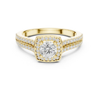 Lab Grown Round Diamond Ring with  E Color