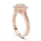 Round VVS Diamond  Wedding Ring F Color