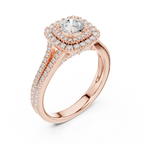 Round VVS Diamond  Wedding Ring F Color