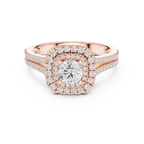 Round VVS Diamond  Wedding Ring F Color
