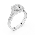 Round VVS Diamond  Wedding Ring F Color
