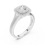 Round VVS Diamond  Wedding Ring F Color