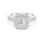 Round VVS Diamond  Wedding Ring F Color