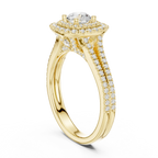 Round VVS Diamond  Wedding Ring F Color