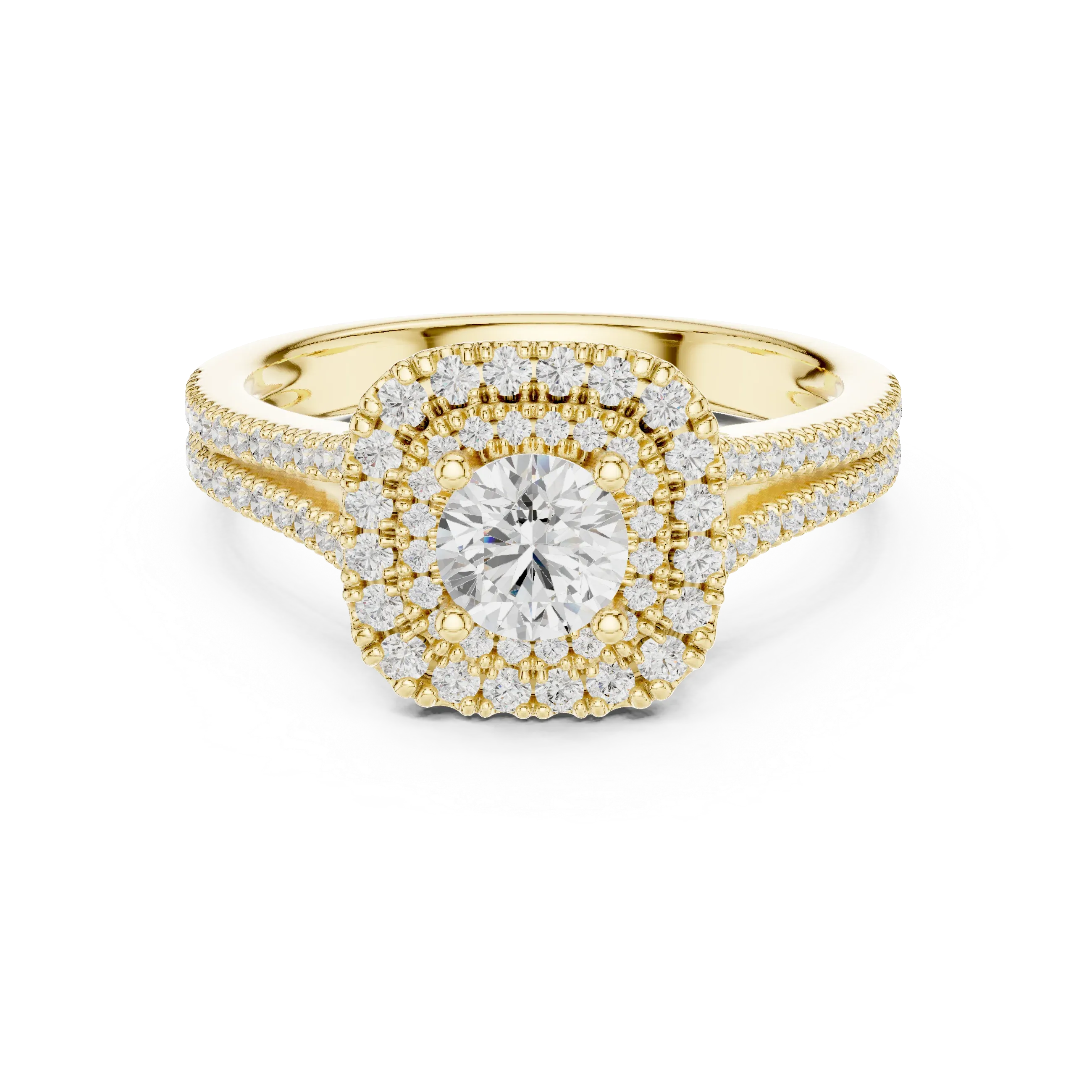 Round VVS Diamond  Wedding Ring F Color
