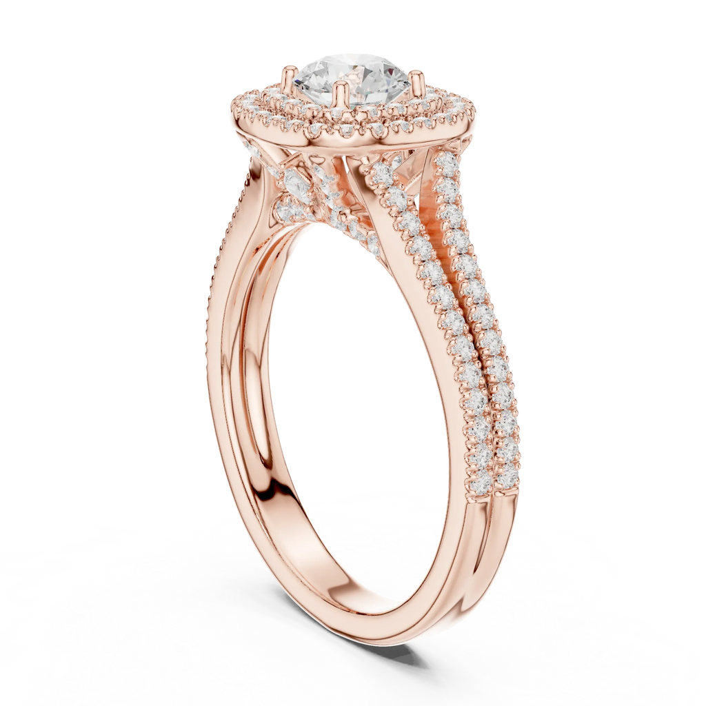 E Color VVS1 Round Lab Created Diamond  Ring