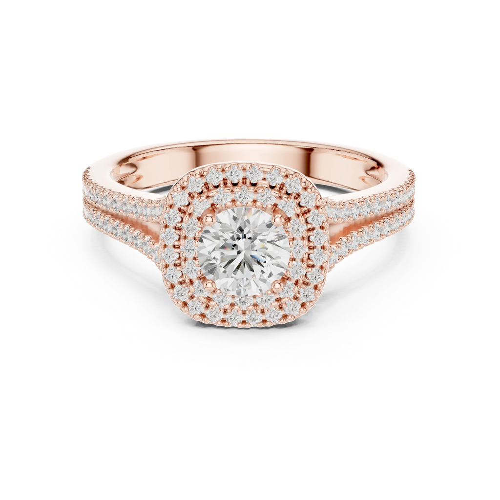 E Color VVS1 Round Lab Created Diamond  Ring