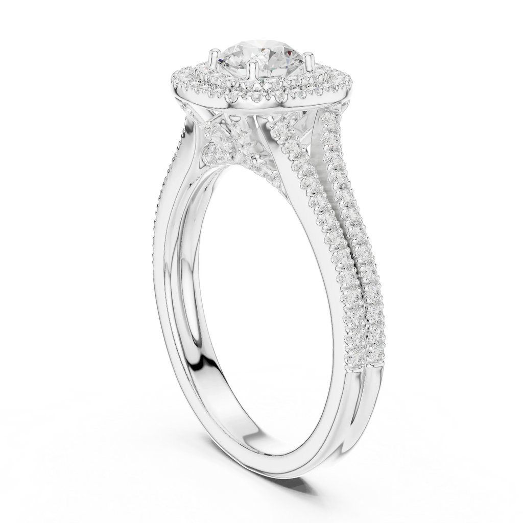 E Color VVS1 Round Lab Created Diamond  Ring