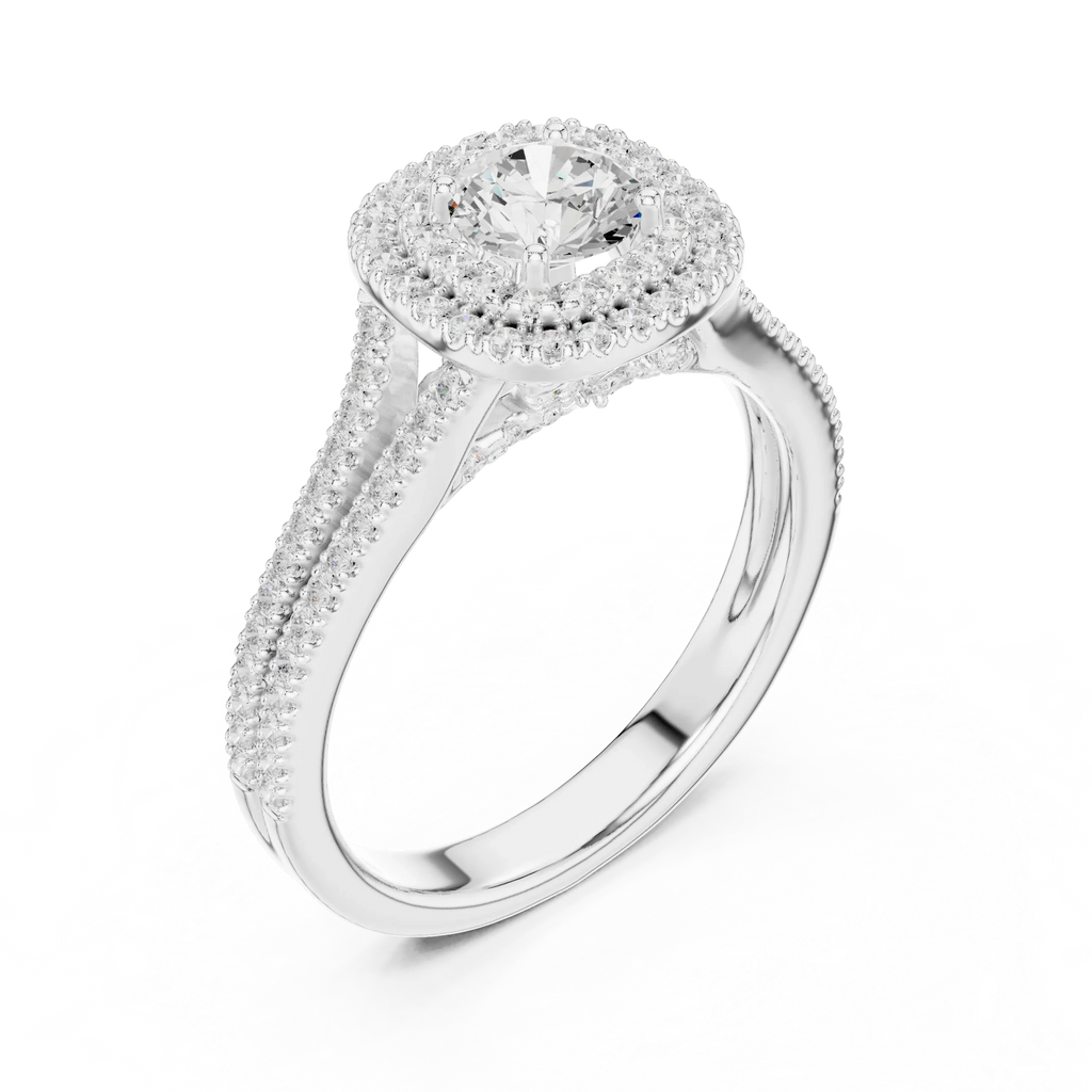 E Color VVS1 Round Lab Created Diamond  Ring