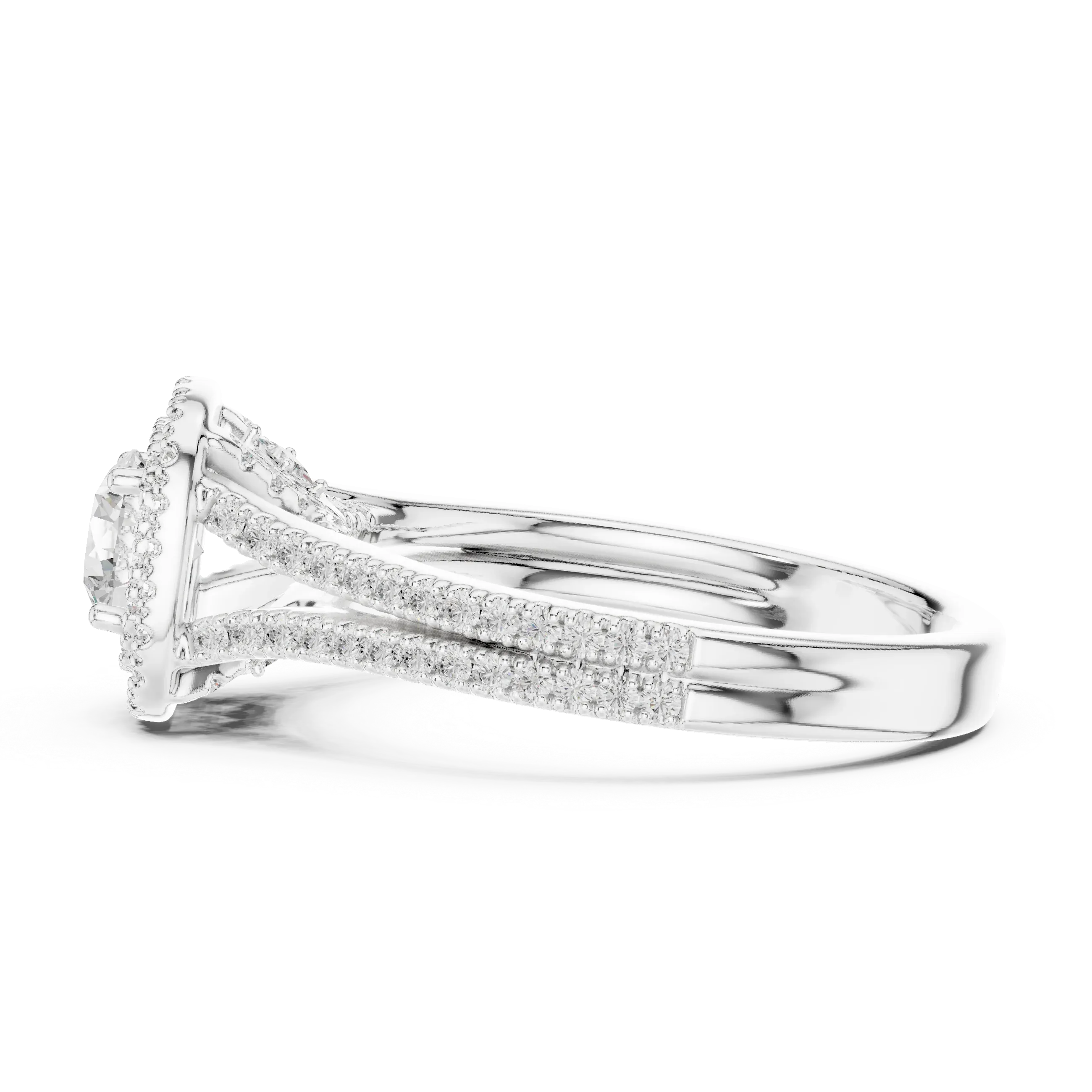 E Color VVS1 Round Lab Created Diamond  Ring