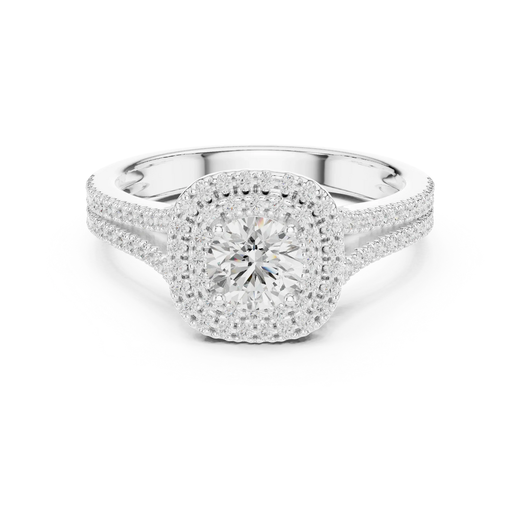 E Color VVS1 Round Lab Created Diamond  Ring