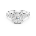 E Color VVS1 Round Lab Created Diamond  Ring