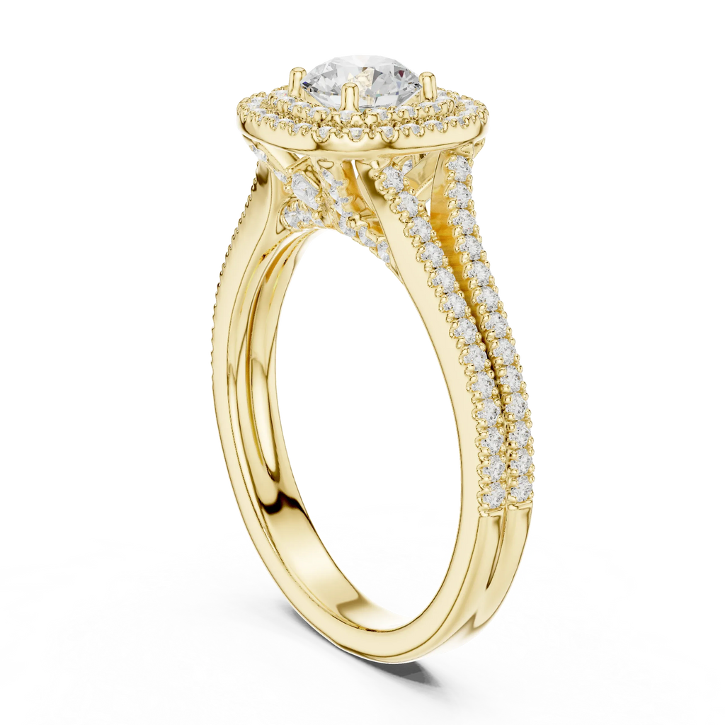 E Color VVS1 Round Lab Created Diamond  Ring