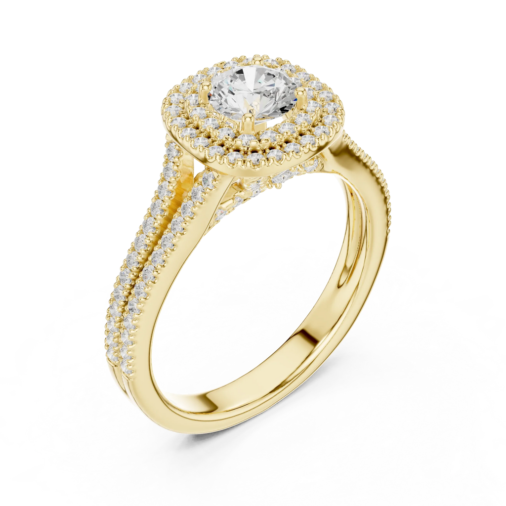 E Color VVS1 Round Lab Created Diamond  Ring