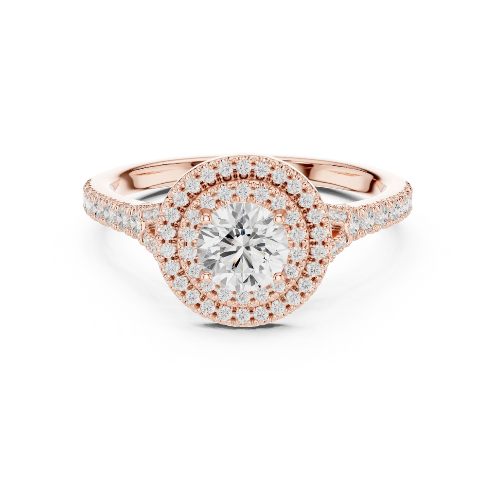 Round Moissanite Floating  Anniversary Gift