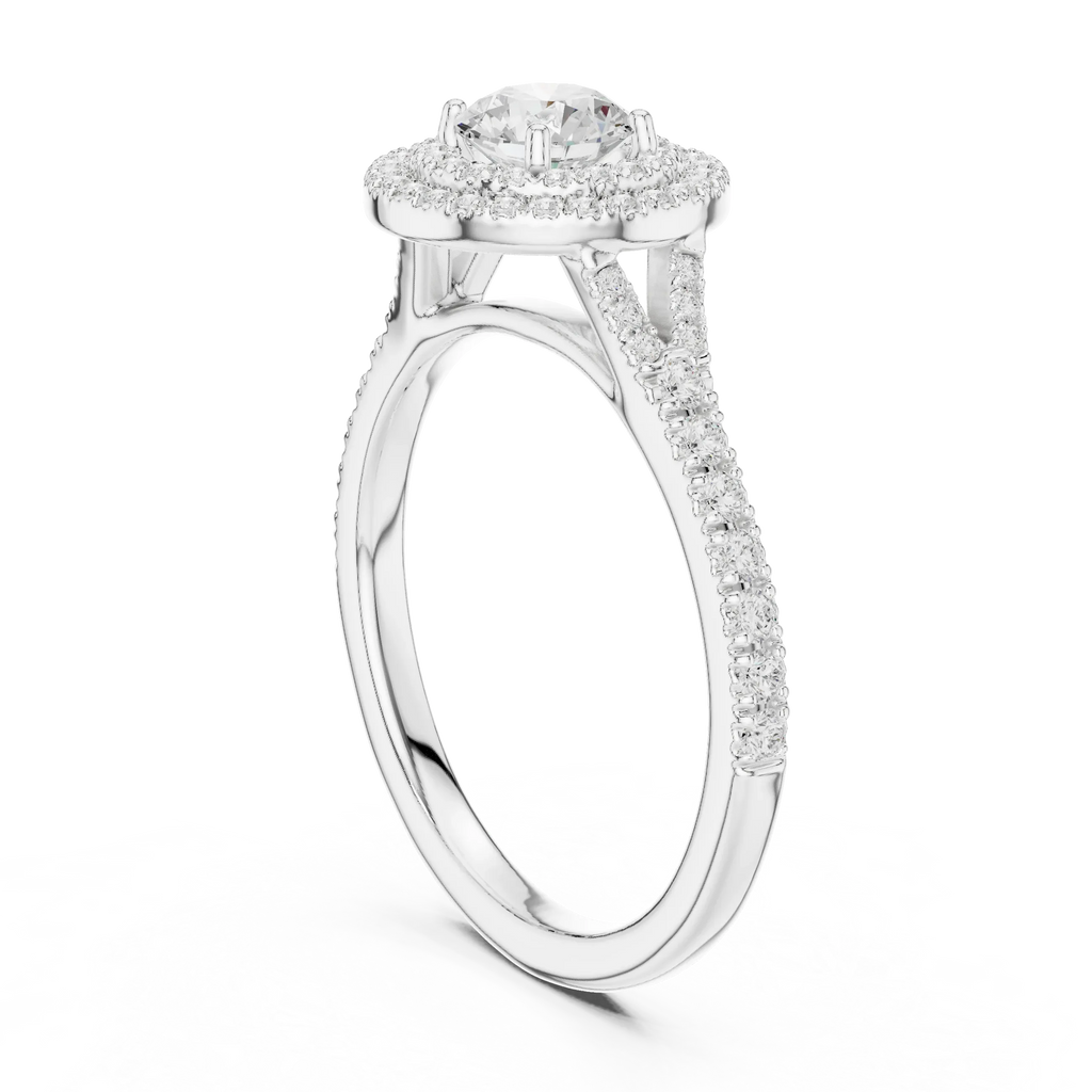 Round Moissanite Floating  Anniversary Gift