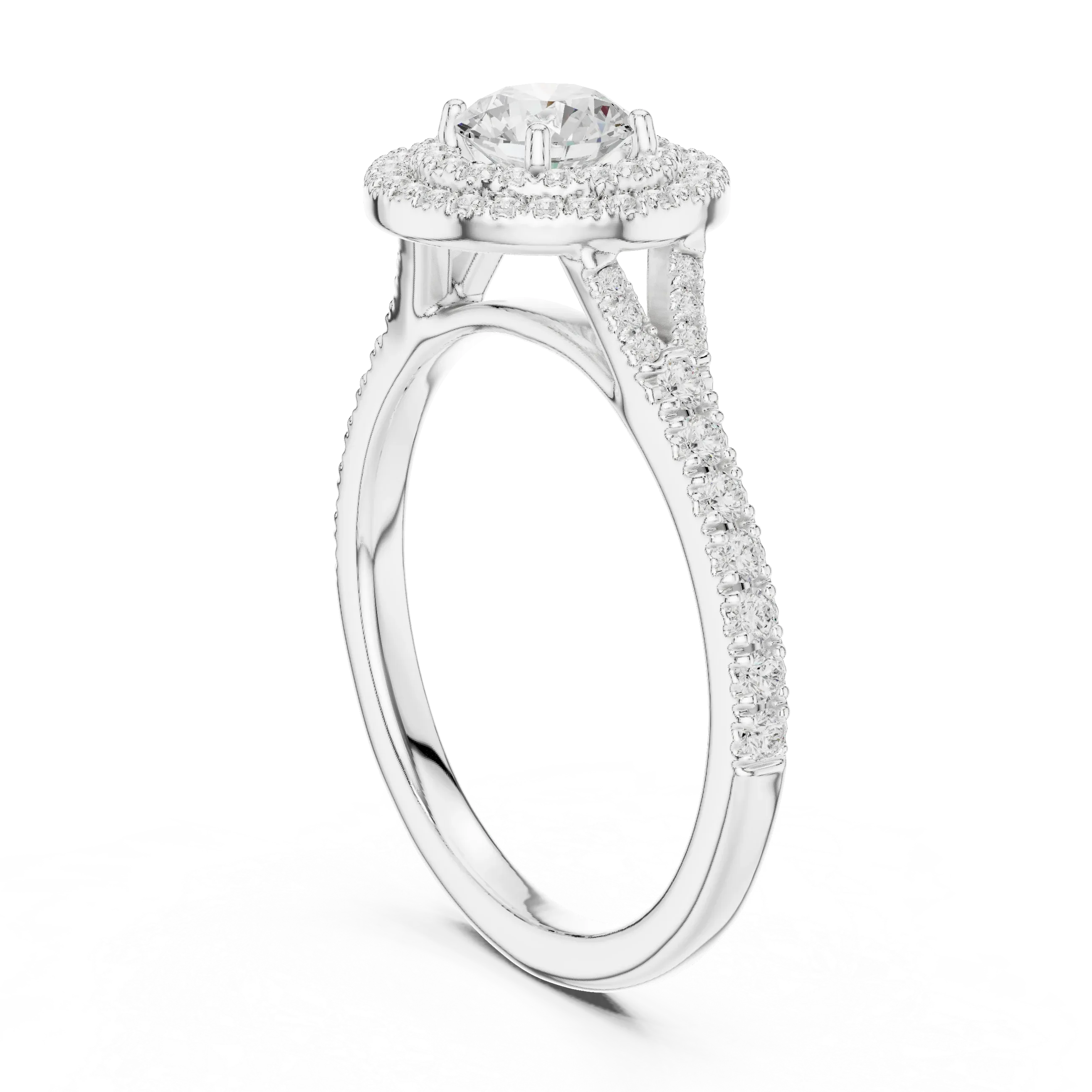 Round Moissanite Floating  Anniversary Gift