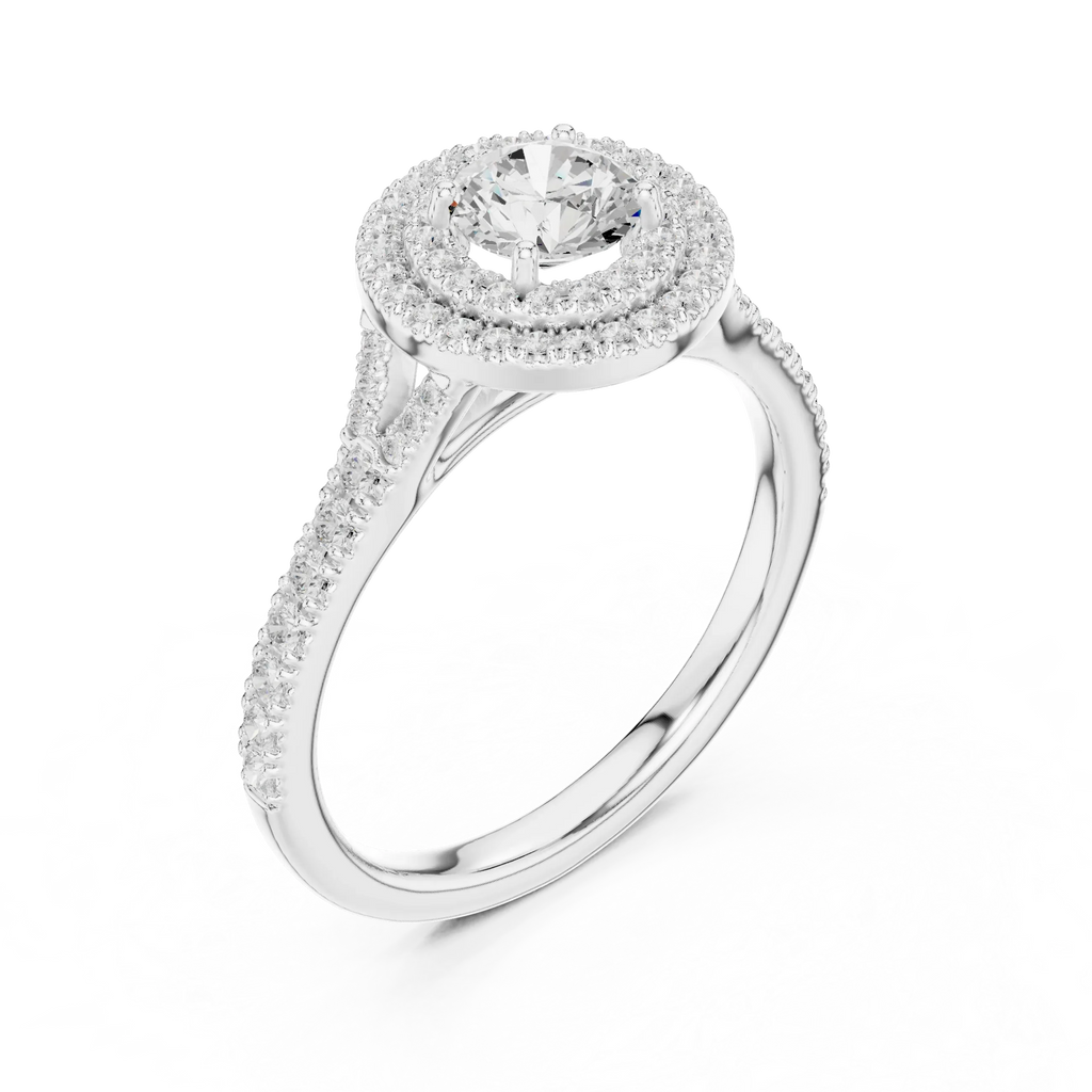 Round Moissanite Floating  Anniversary Gift