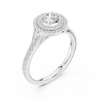 Round Moissanite Floating  Anniversary Gift