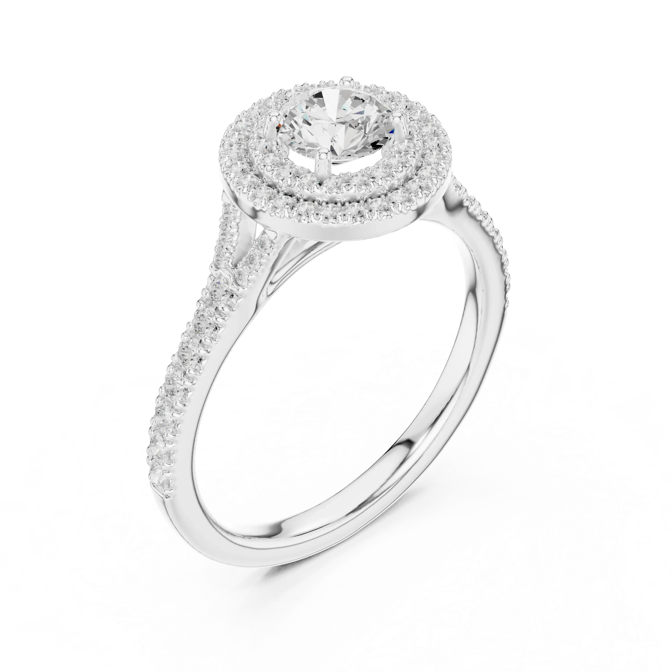 Round Moissanite Floating  Anniversary Gift