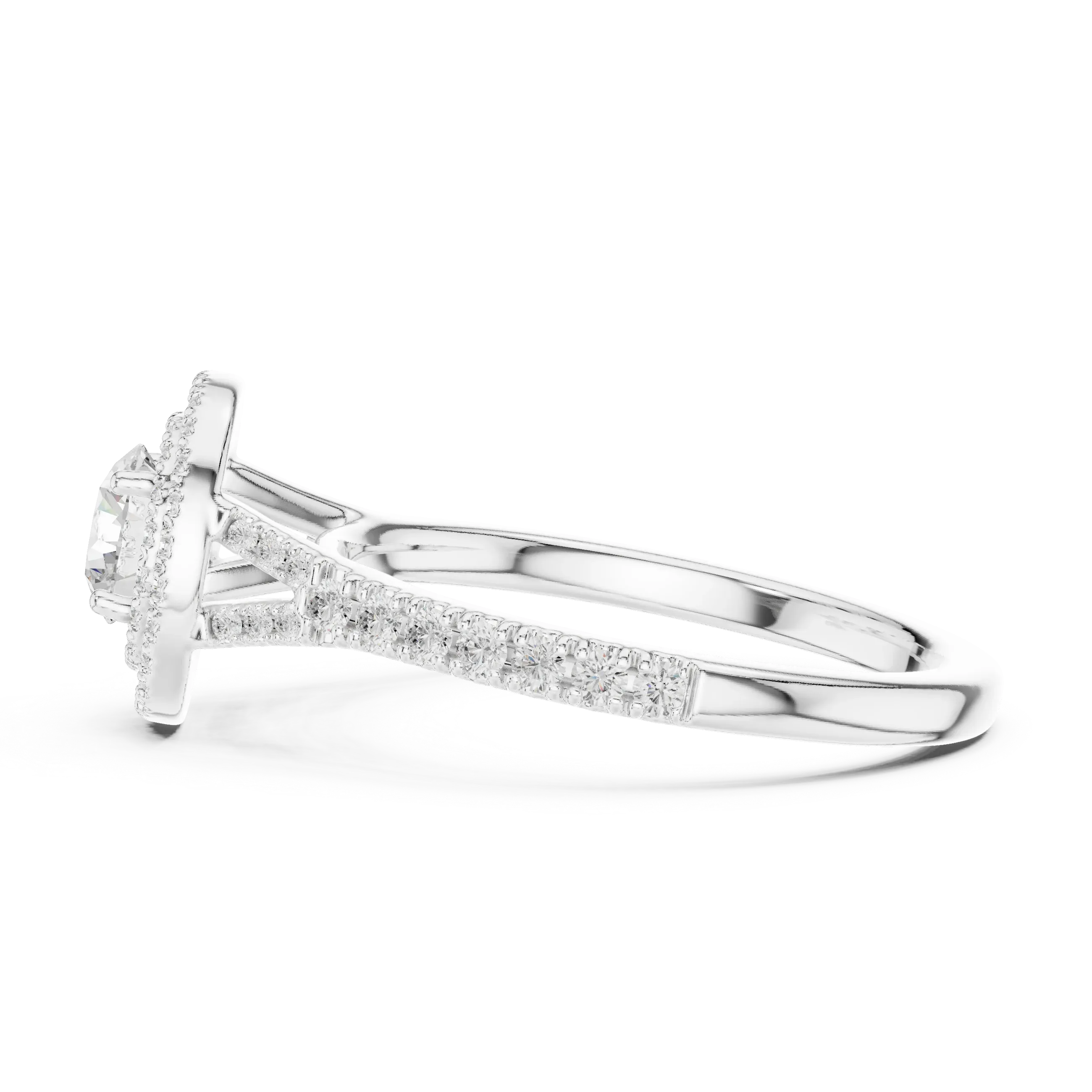 Round Moissanite Floating  Anniversary Gift