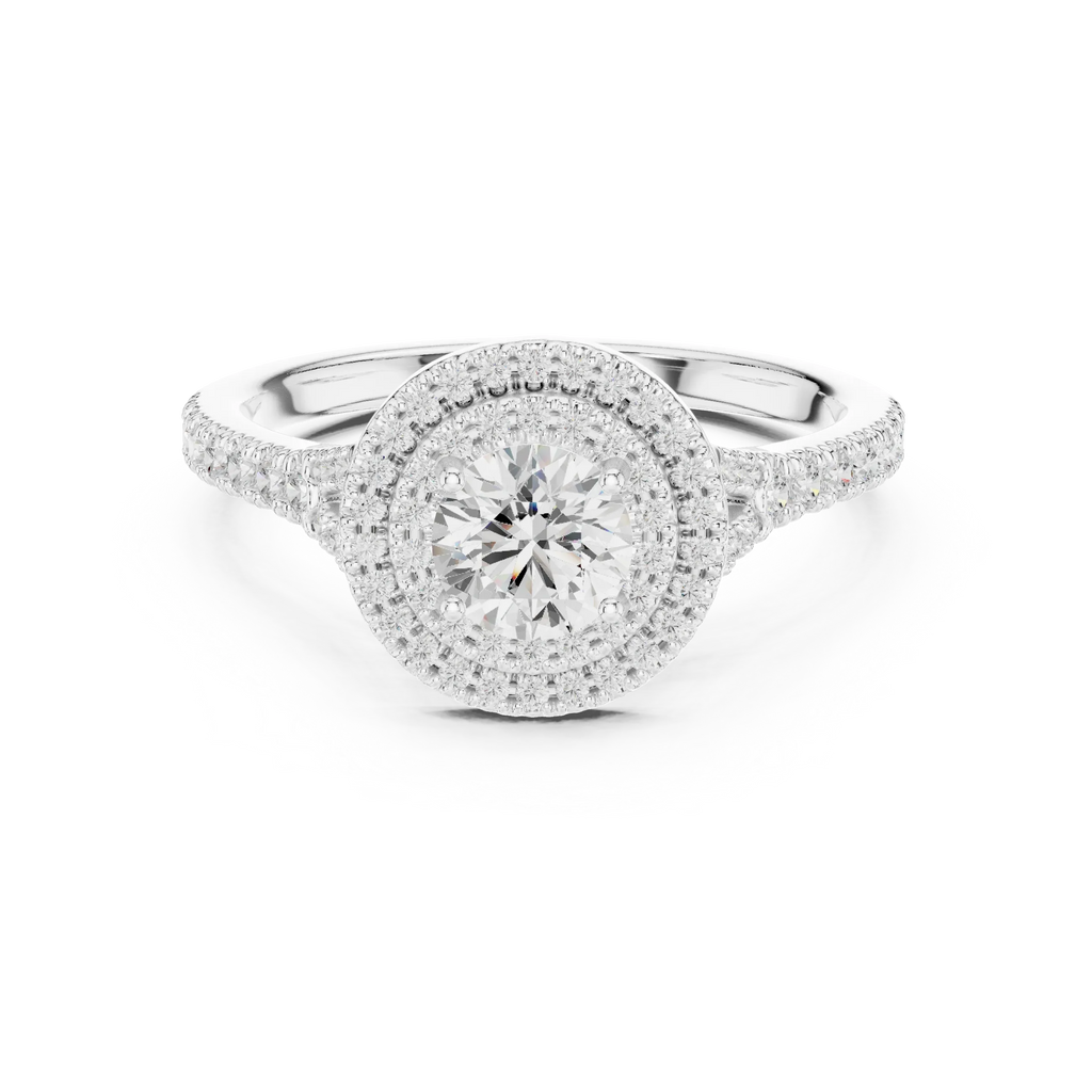 Round Moissanite Floating  Anniversary Gift