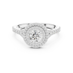 Round Moissanite Floating  Anniversary Gift